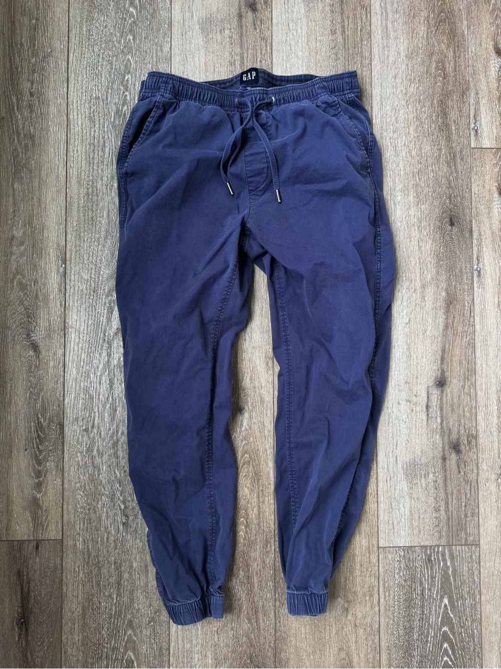 GAP Blue Cotton Jogger Pants Women’s Medium Drawstring Elastic Waist